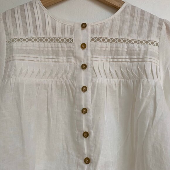 NWOT Petite Studio Elyna Linen Blouse - Picture 4 of 5